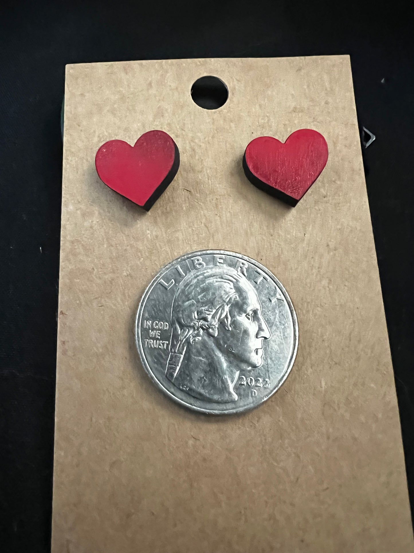 Heart Stud Earings image 3