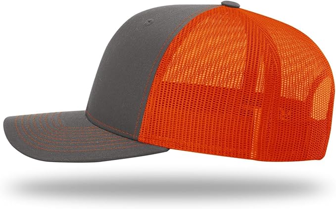 Snapback Hat - Charcoal/Orange