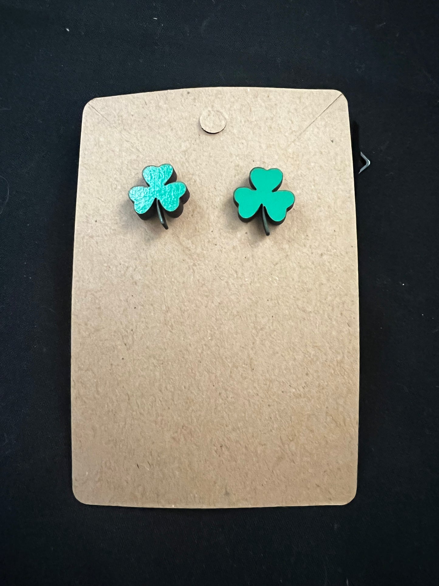 Green Shamrock Earings image 0