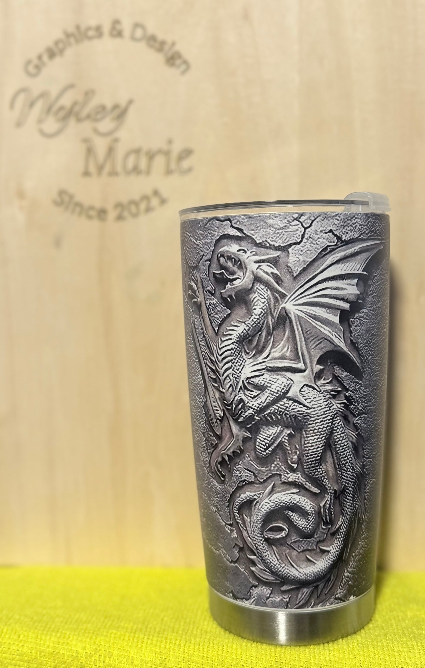 20 oz 3D Dragon Tumbler – Unleash the Beast