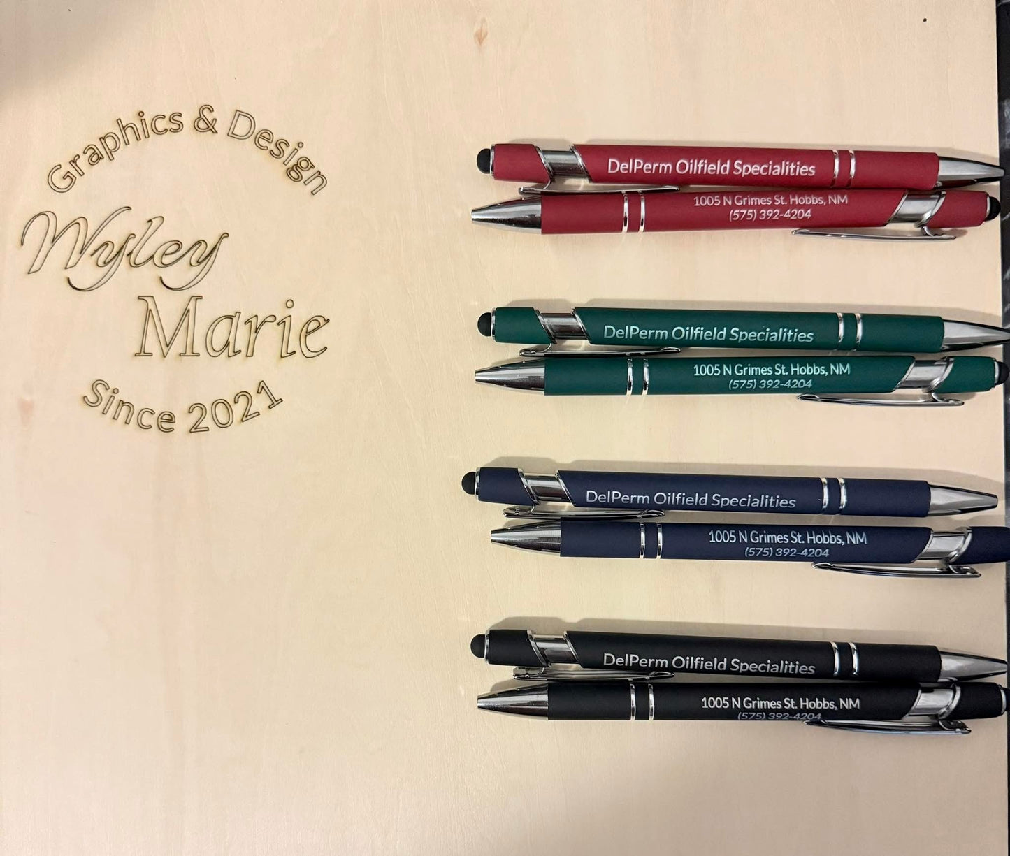 Refillable Ballpoint Pens with Stylus – Custom Engraving Available