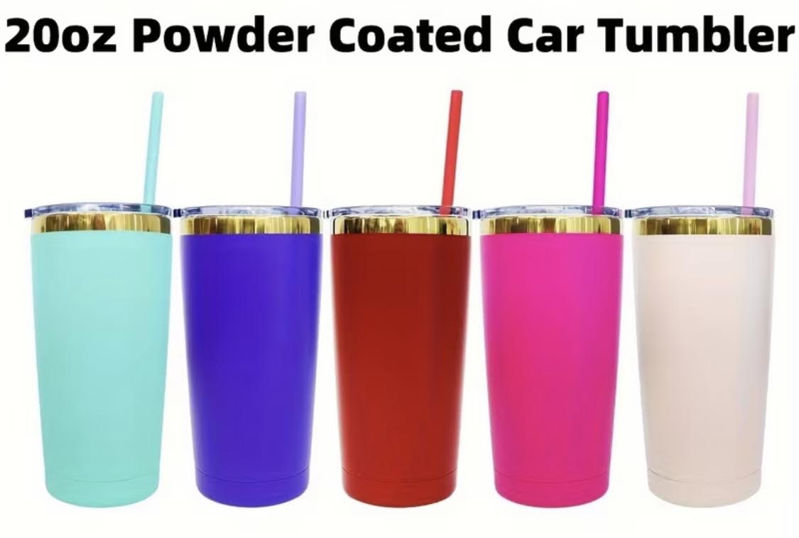 20 oz Gold Underlay Tumblers – Bold Color Meets Luxe Shine