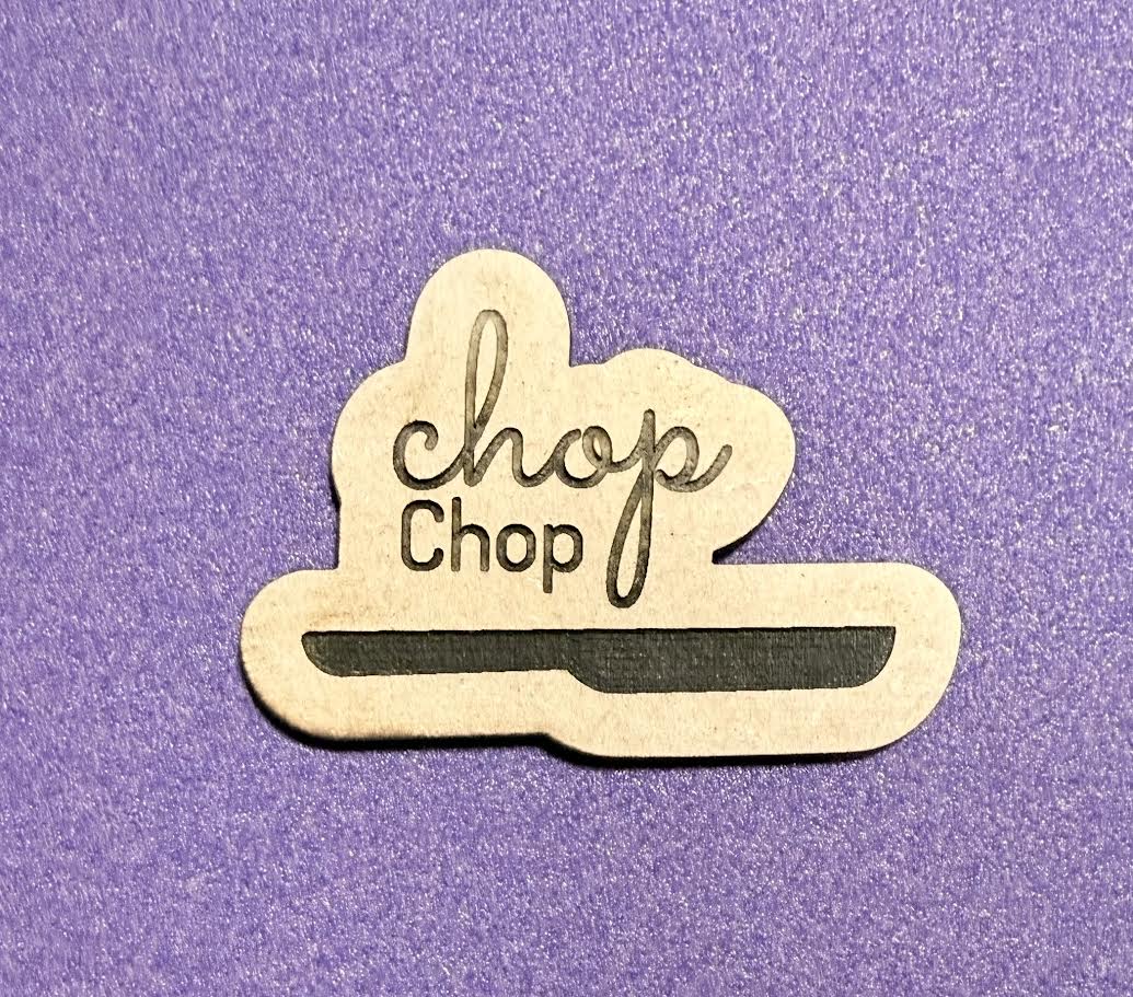 “Chop Chop” Wooden Kitchen Magnet – Cute Cooking Décor