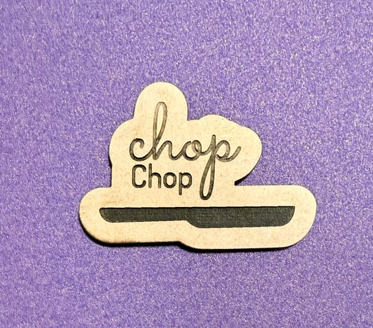 “Chop Chop” Wooden Kitchen Magnet – Cute Cooking Décor
