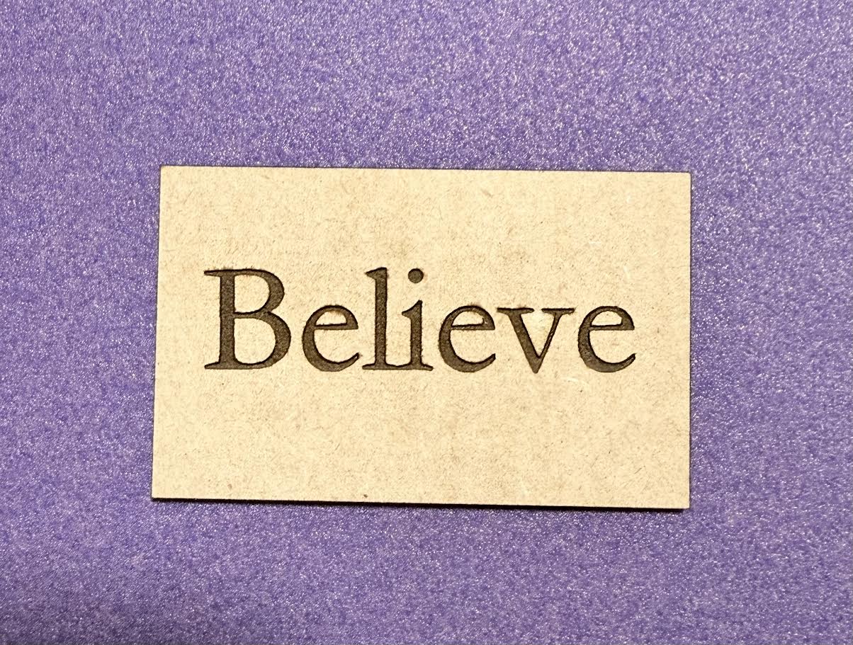 “Believe” Wooden Magnet – Simple Inspirational Décor