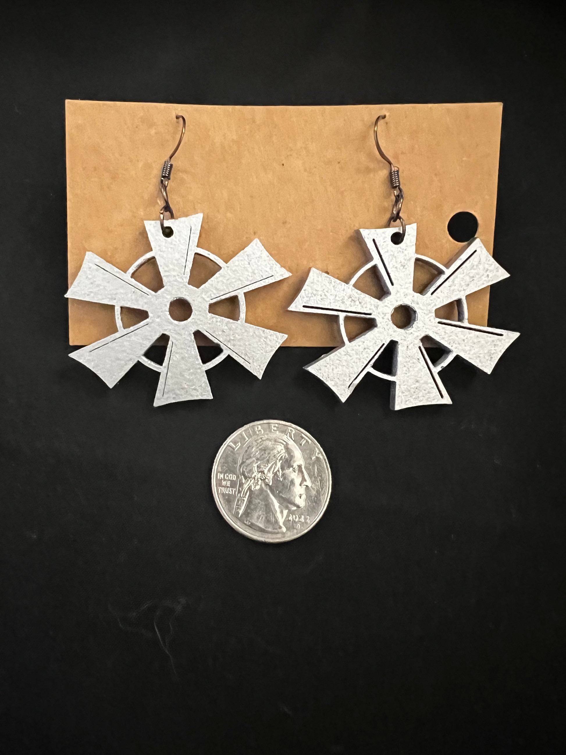 Windmill blades Hanging Earings image 1
