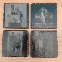 Custom Engraved Slate Coasters – Personalized Designs & Photos