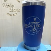 20 oz Stainless Steel Tumbler – “Rooted” Engraving