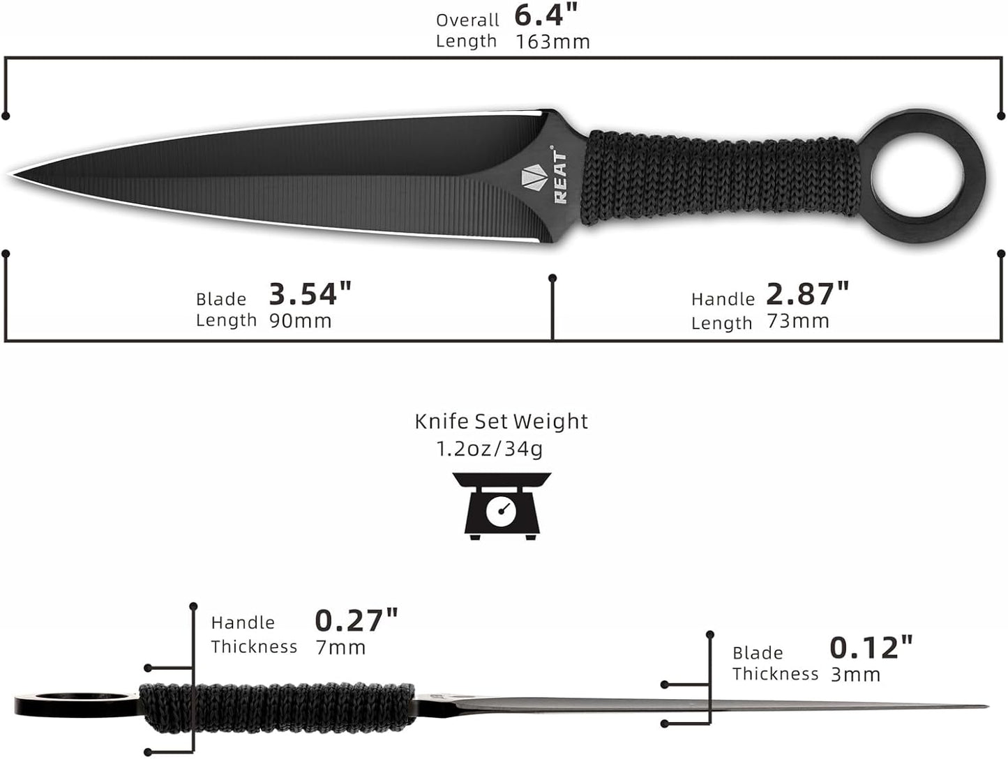 “Tri‑Strike Throwing Set” - Free Engraving