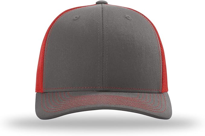 Snapback Hat - Charcoal/Red