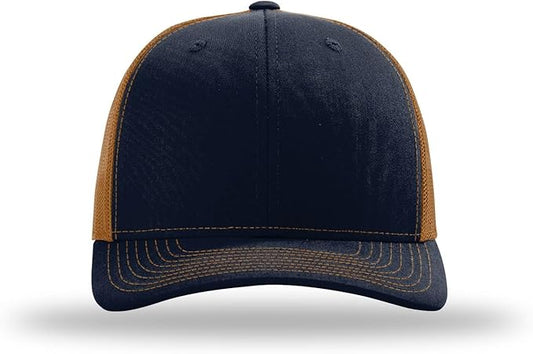 Snapback Hat - Navy/Caramel