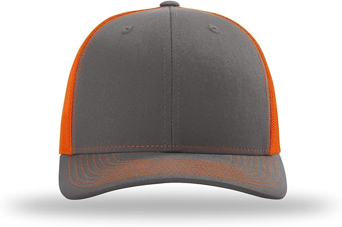 Snapback Hat - Charcoal/Orange