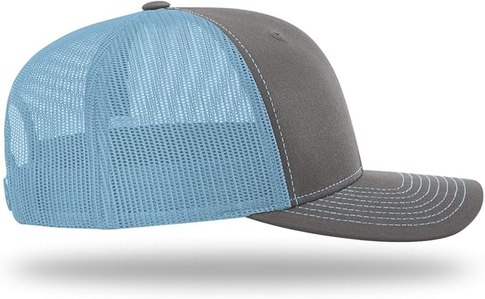 Snapback Hat - Charcoal/Columbia Blue