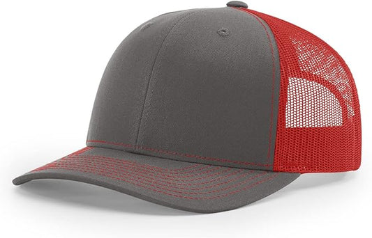 Snapback Hat - Charcoal/Red