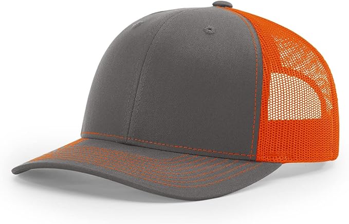 Snapback Hat - Charcoal/Orange