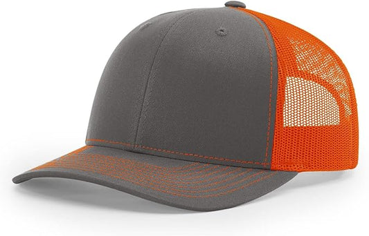 Snapback Hat - Charcoal/Orange