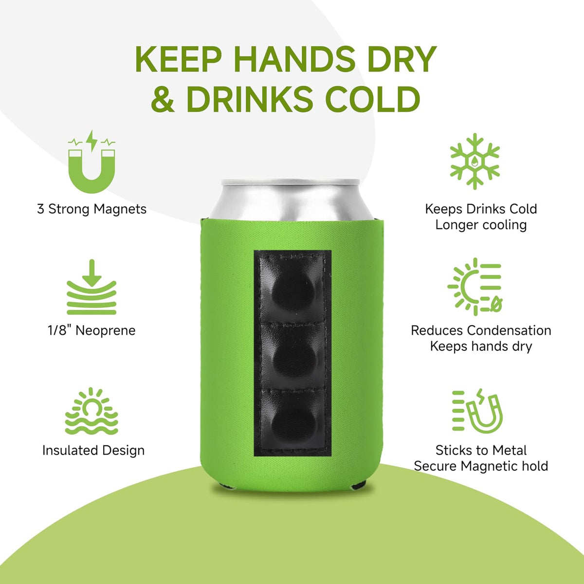 Custom Slim Magnetic Can Coolers Bulk for 12oz Cans & Bottles -