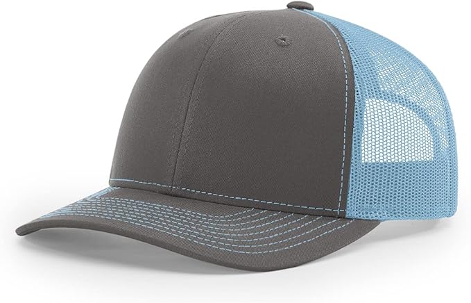 Snapback Hat - Charcoal/Columbia Blue
