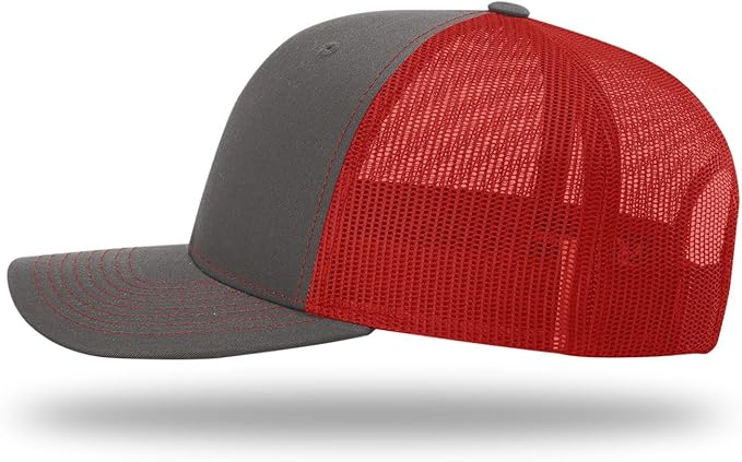 Snapback Hat - Charcoal/Red