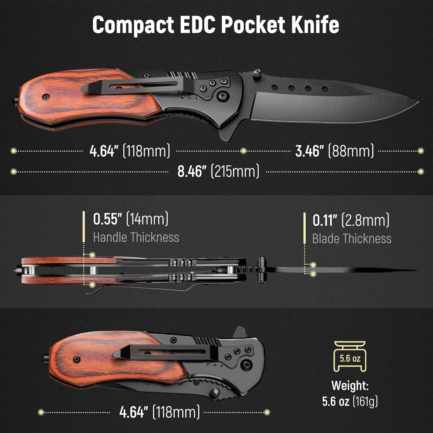 The Everyday Hero” Folding Knife - Free engraving