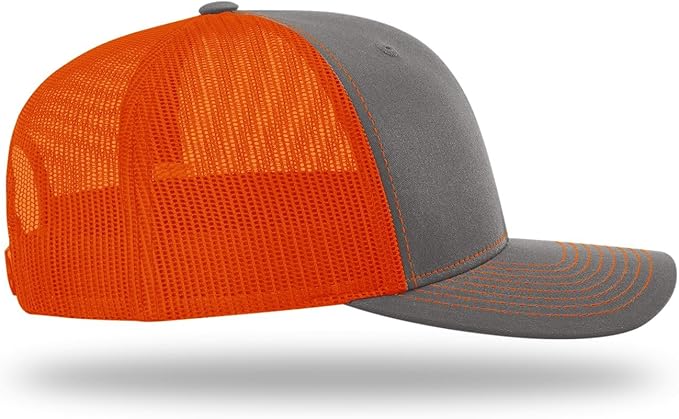 Snapback Hat - Charcoal/Orange