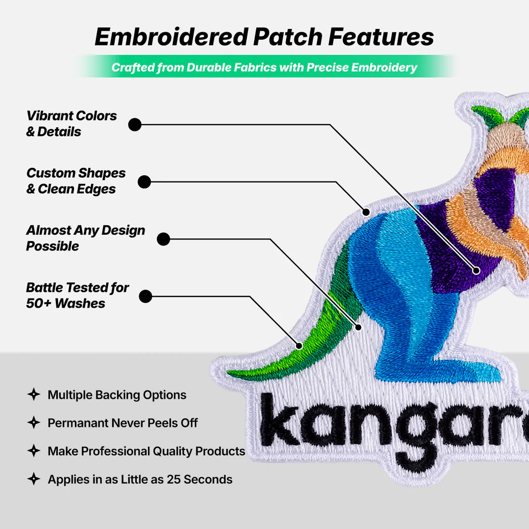 Embroidered Patches (1 set equals 10 patches)