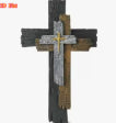 Rustic Layered Cross Wall Art (2D Flat Acrylic)