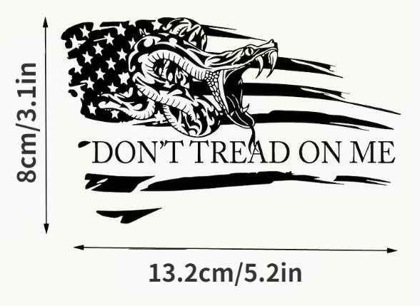 Don't Tread on Me Patriotic Window Decal