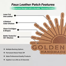 Faux Leather Patches ( 1 set includes 10 patches)