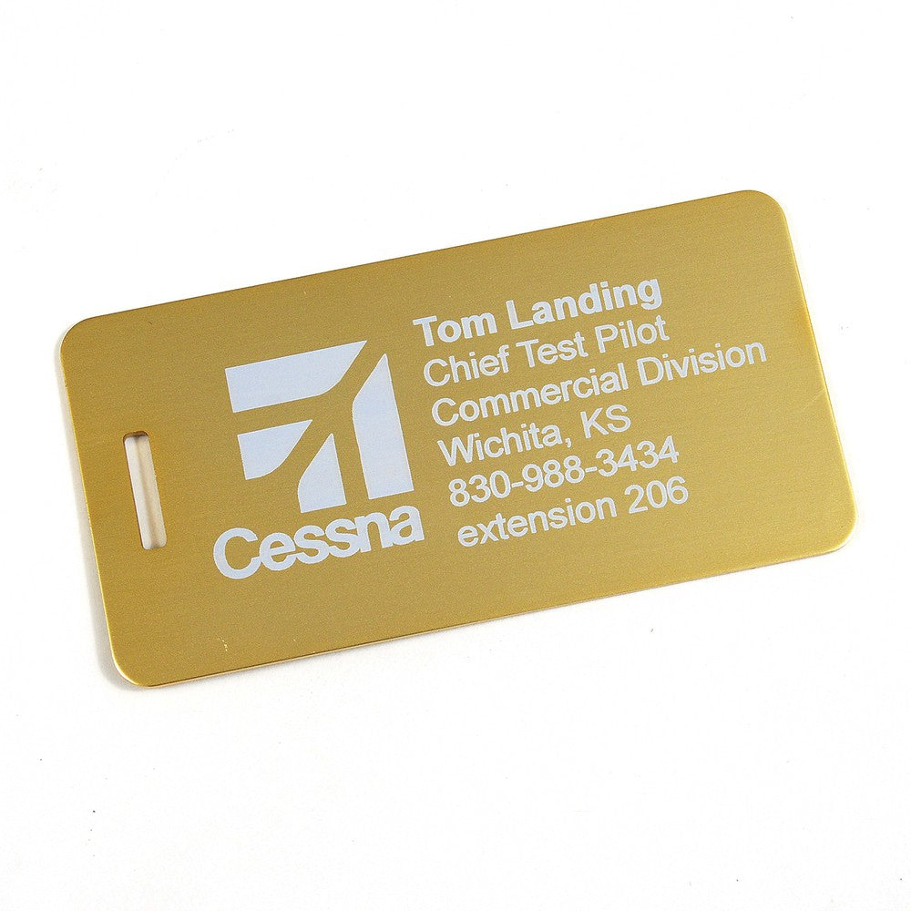 Anodized Luggage Tag  2" x 3-7/8" image 3